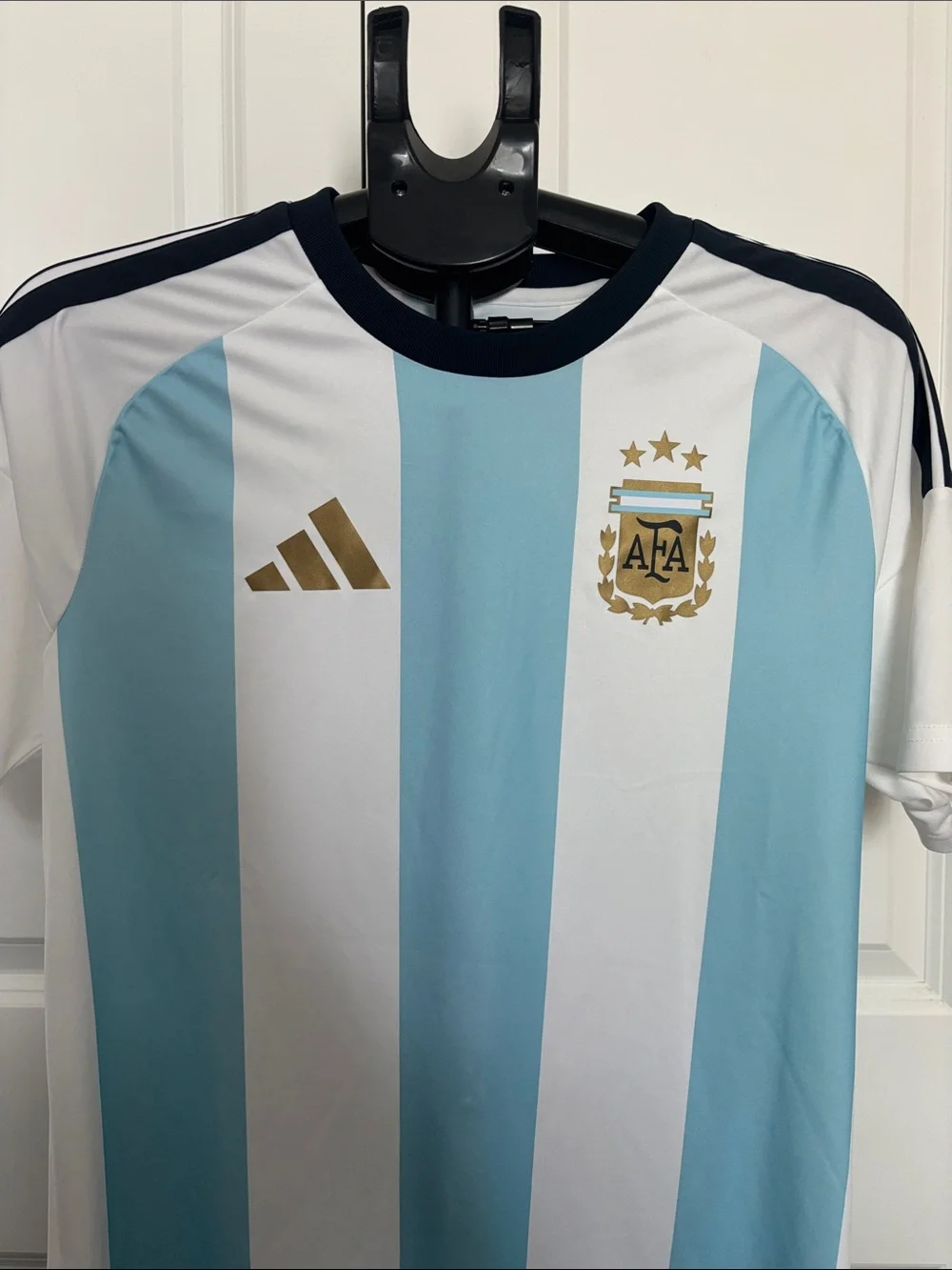 adidas Kids Soccer Jersey - Sky Blue, White & Gold Accents